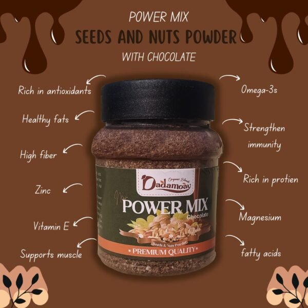 seeds and nuts powder withh chocolate